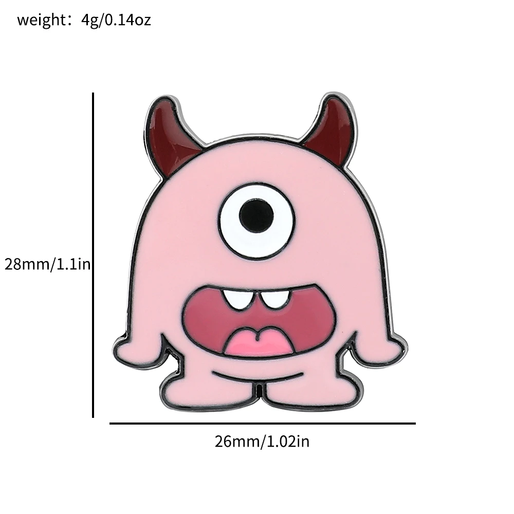 귀여운 마이크 에나멜 핀 디즈니 만화 몬스터 재미있는 피규어 금속 배지 브로치, 의류 배낭 라펠 핀 쥬얼리 액세서리