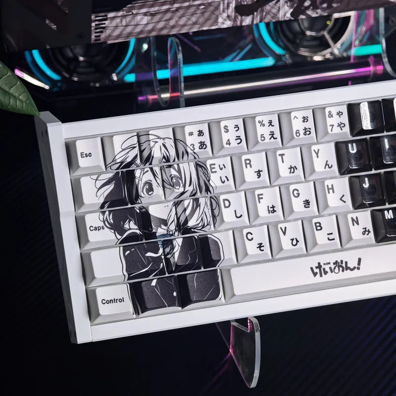 Pingze Wei Anime Themed Keycaps Original Factory Height Pbt Mechanical Keyboard Pc Gaming Keyboard Collect Gifts Custom Keycaps