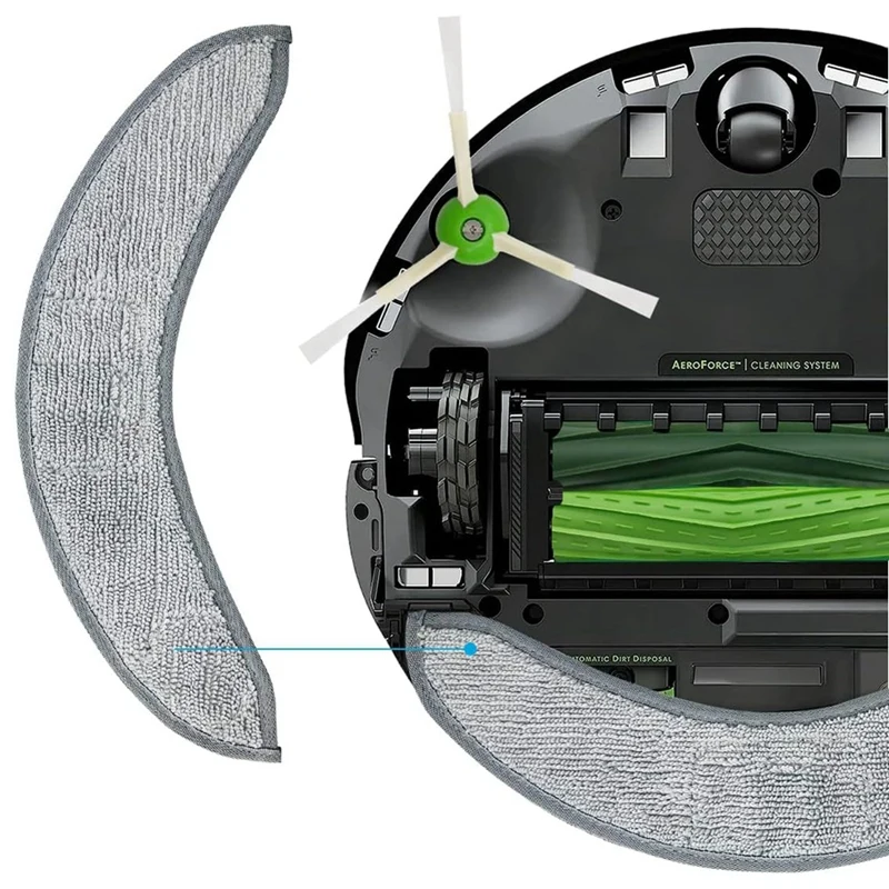 Almofadas de substituição para Irobot Roomba, Acessórios de esfregão de microfibra reutilizáveis, J7 Plus Robot Vacuum, Pacote 6