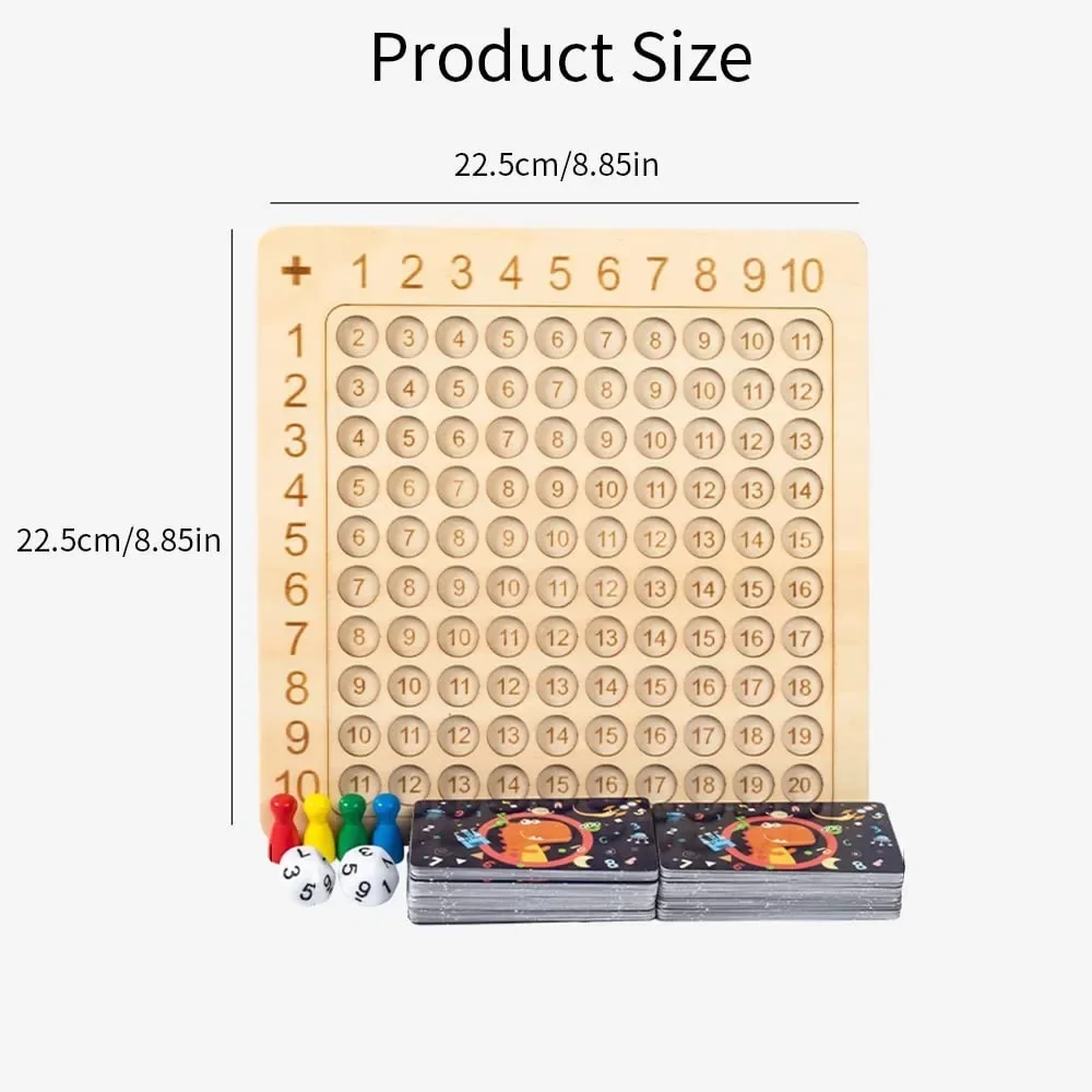 Drewniana gra planszowa Montessori mnożenie stół matematyczny gra logiczna dla dzieci dziecko nauka zabawek edukacyjnych z szachownicą