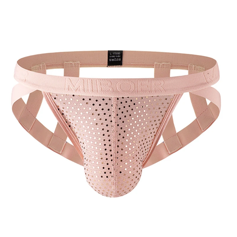 

Men Sexy Sequined Underwear Breathable Mesh G-Strings Hollow Out Exposed Butt Thongs Gay Temptatio Convex Pouch Briefs Bottoms