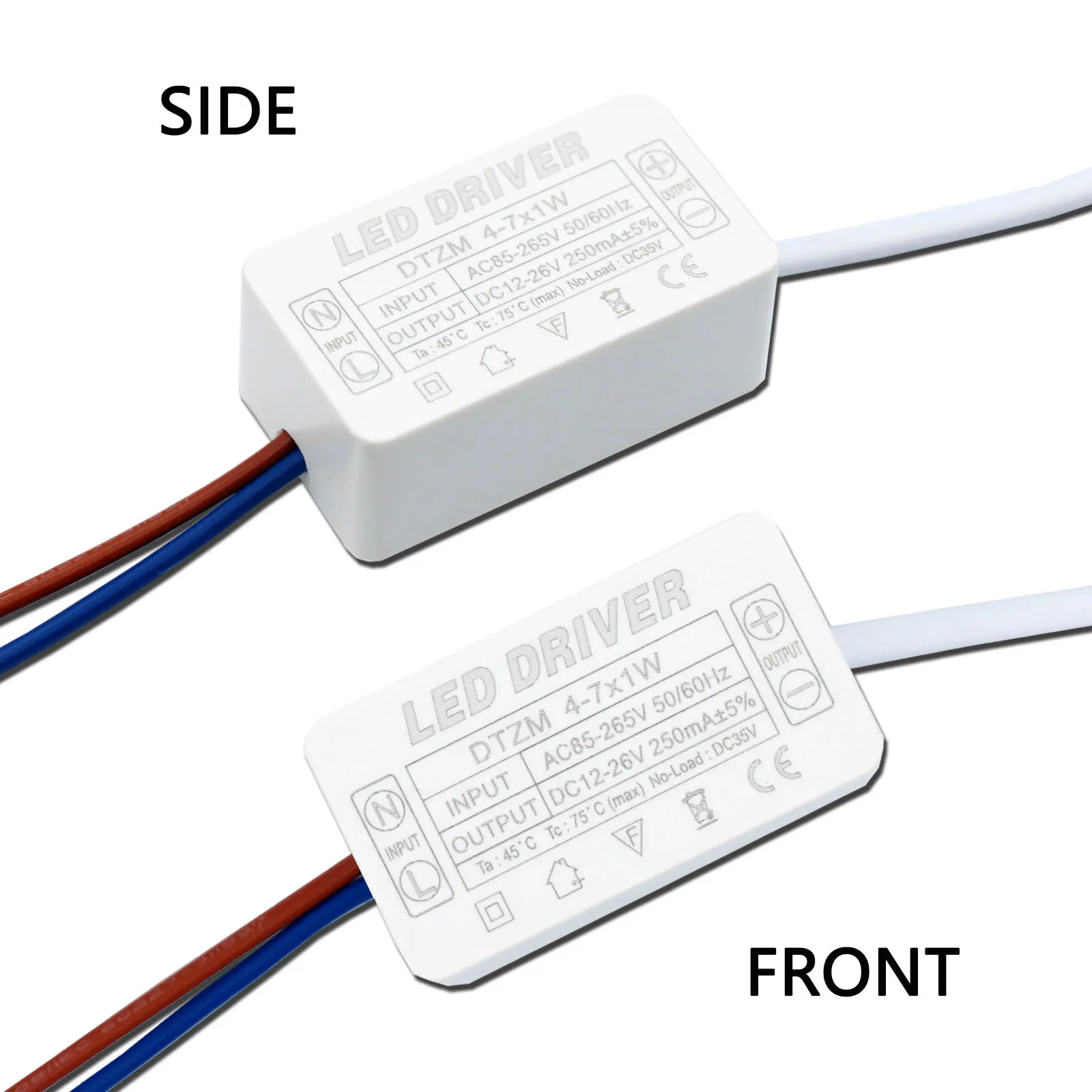 LED Driver Constant Current 250mA Light Transformer 4W 5W 6W 7W DC12-26V For Panel Light Chandelier Light