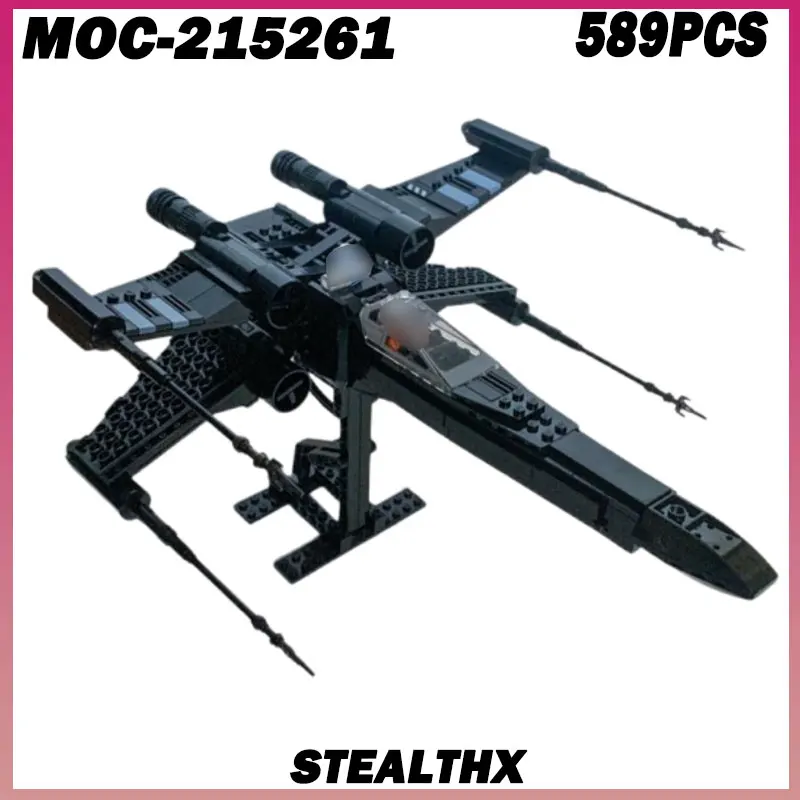 

589PCS MOC-215261 Space War Series Partisan T-65 x wing Starfighter MOC Model Assembling Building Block Set Hot Selling Brick