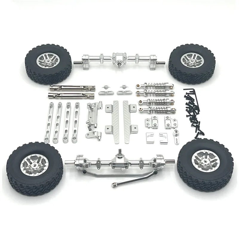 Kit ammortizzatore per pneumatici con morsetto per ponte per porta di aggiornamento in metallo adatto per modello MN 1/12 MN82 LC79 RC Car muslimah