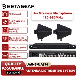 Betagear RF Distributor Antenna Splitter Professional Antenne Booster Microfoon Distribuidor De Antena For Wireless Microphone