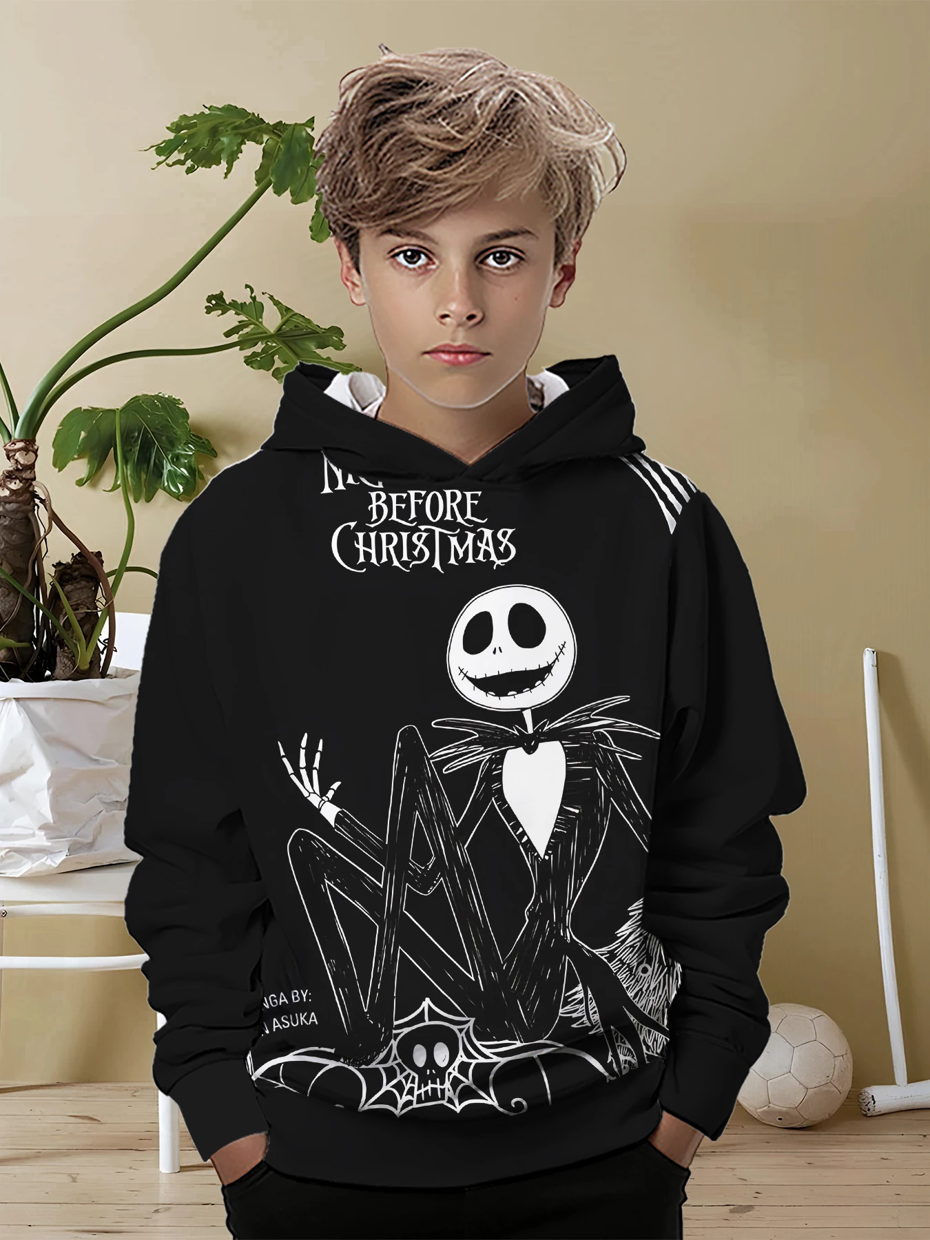 Disney Jack Skellington 3D Print All Seasons Children Casual Sweatshirt Cool Pullover Tops Unisex Clothes Boy Girl Hoodies