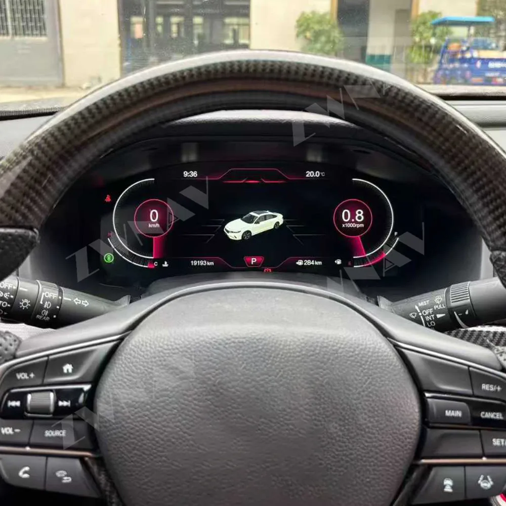 12.3inch Digital Dashboard Cluster For Honda Accord 10th Generation Virtual Instrument Panel Cockpit Speedometer Gauge Plug-play