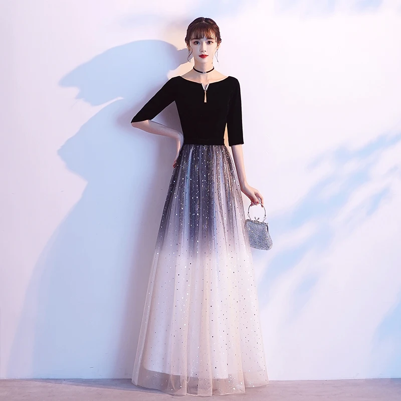 

Элегантное вечернее платье для женщин: роскошное, премиум-класса, для выступлений и мероприятий, летнее, в корейском стиле, приталенное, длинное