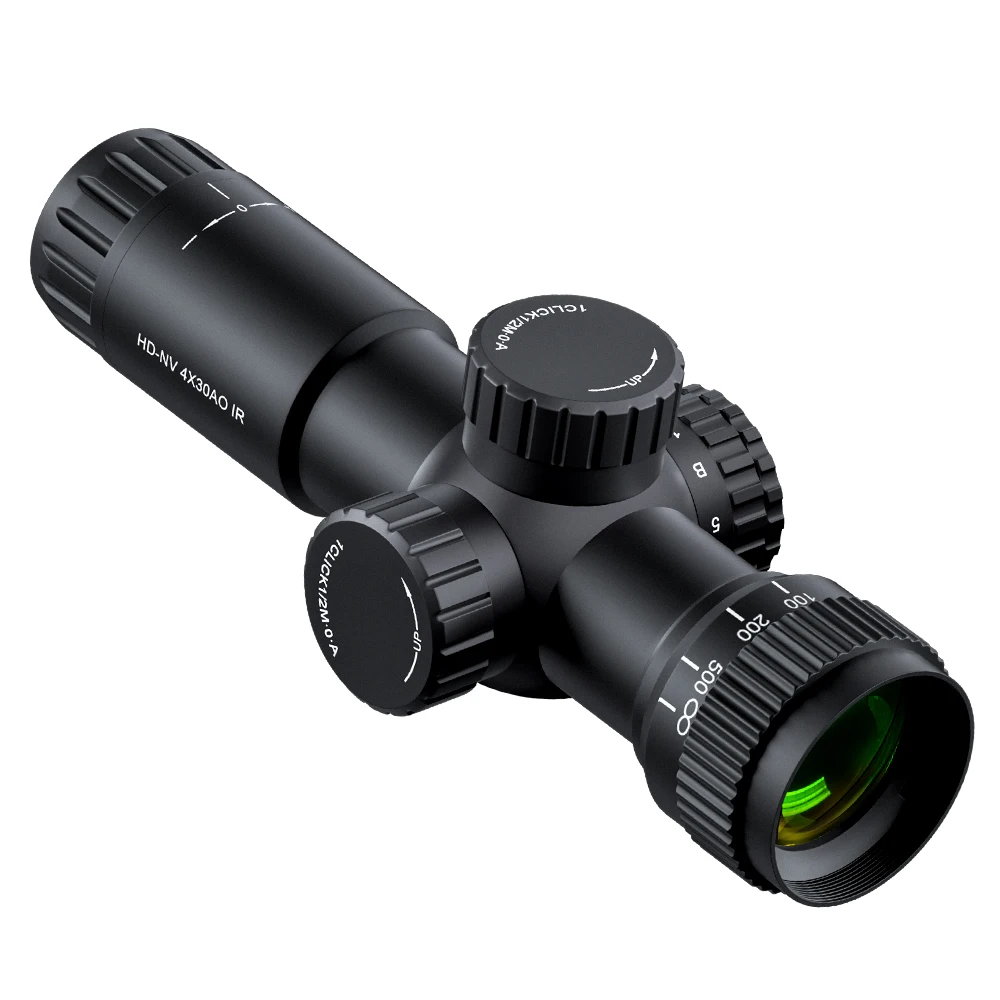 Imagem -03 - Swamp Deer-vidro de Caça Ultra-curto Riflescope Compacto Gravado Vermelho Iluminar Tiro Scopes para Airsoft ar Hd-nv 4x30ao