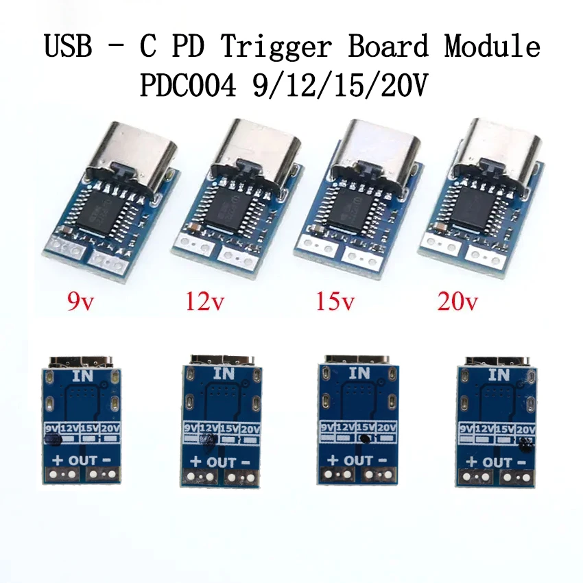 

1pcs USB - C PD Trigger Board Module Fast Charge USB Type - C to 9V 12V 15V 20V High Speed Charger Power Delivery Boost Module
