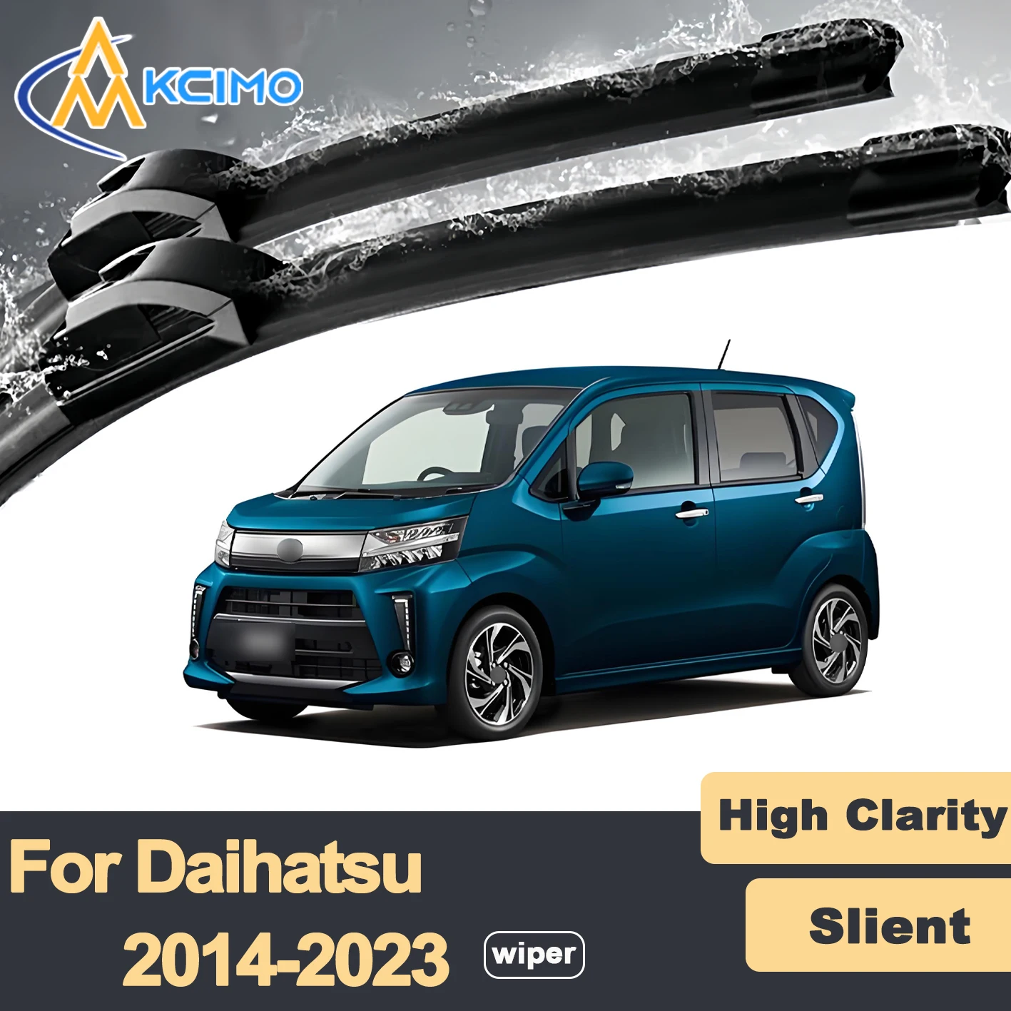 

Premium Rubber Durable Silent Windshield Wiper Blades 2pcs for Daihatsu Move LA150 2014-2023 Subaru Stella