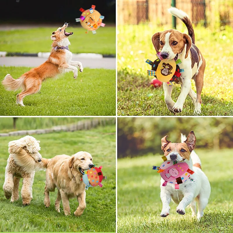 Pelota de peluche con cascabel para cachorros, juguete interactivo - imagen 5