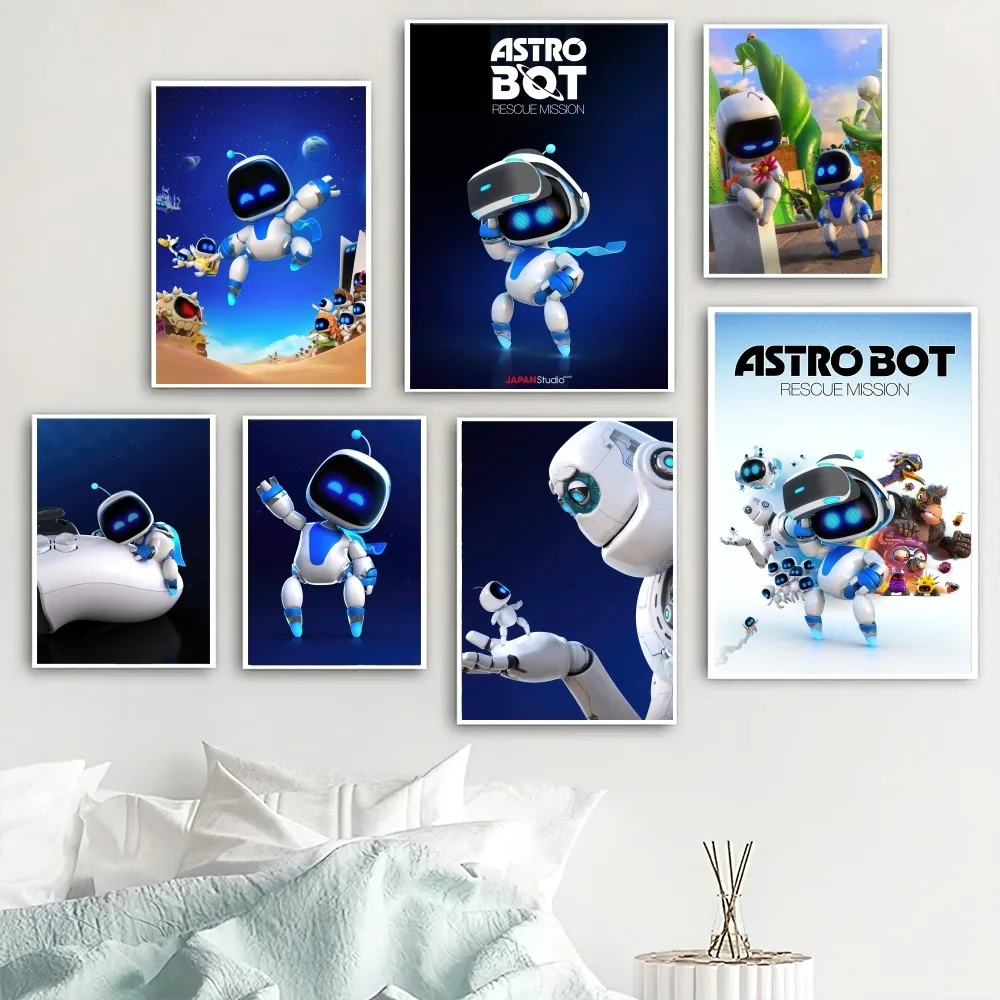 Game Astro Bot Poster Home Room Decor Livingroom Bedroom Aesthetic Art Wall Painting Stickers