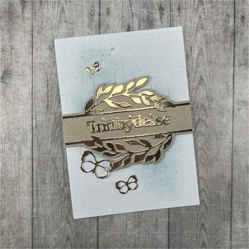 Banners Indbydelse Script Nordic Stars Konfirmation New Embossing Cutting-Dies Flower Card Deco Cross Frame Die DIY Scrapbooking