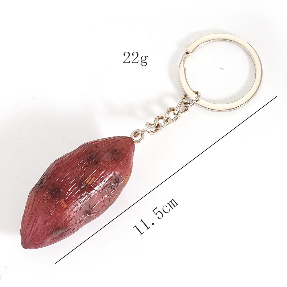 PVC Miniature Imitation Food Purple Sweet Potato Miniature Food Play Model Cute Keychain Pendant Crafts Decoration Accessories