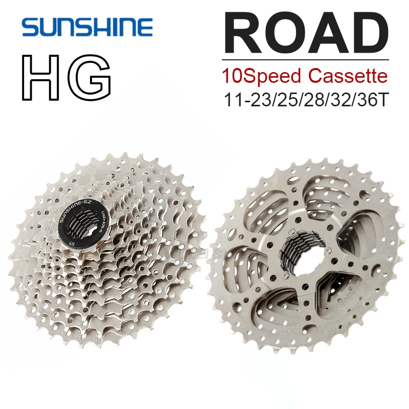 Sunshine 10 Speed MTB Cassette Road Bike Freewheel 46T 44T 42T 40T 36T 32T 10S Mountain Bicycle Part 10V K7 for Shimano M4100