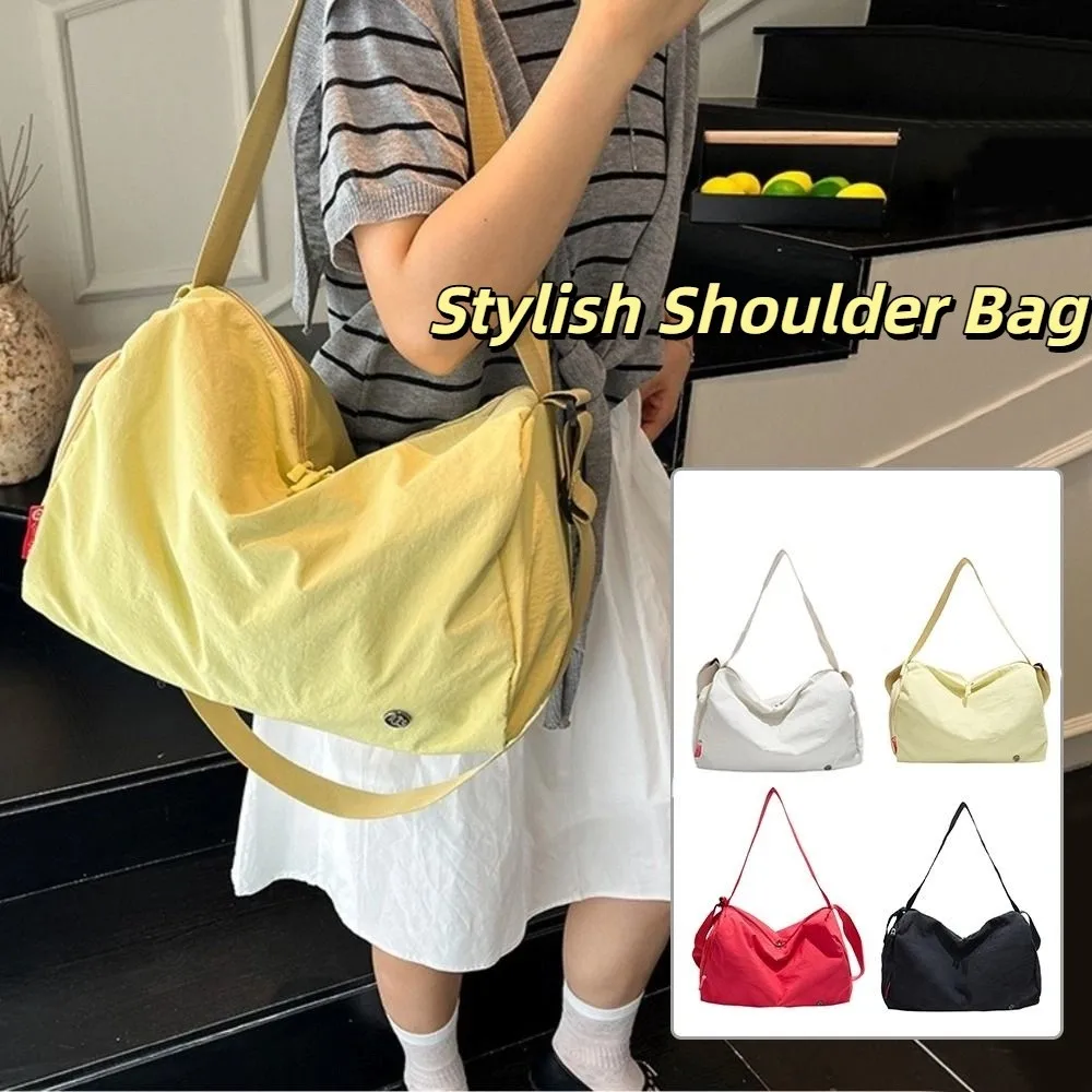 

Simple Korean Sports Fitness Bag Versatile Cross Body Travel Luggage Bag Adjustable Strap Zipper Yoga Satchel Bag Work Bag