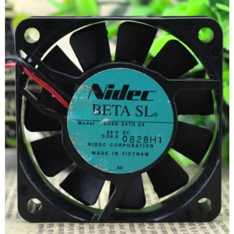 New Fan For Nidec D06R-24TH 04 6cm 6015 24V 0.09A 2-wire Cooling Fan 60×60×15mm