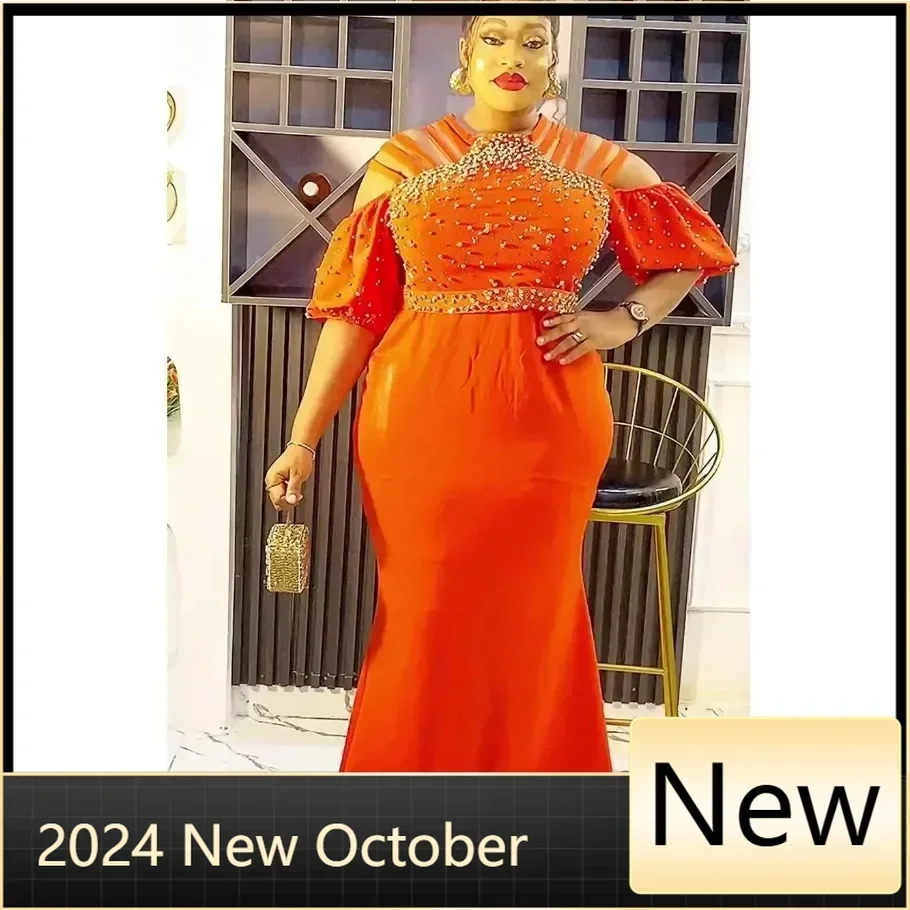 

Customized Plus Size African Party Dresses for Women 2024 New Fashion Dashiki Ankara Wedding Evening Gown Elegant Turkey Muslim