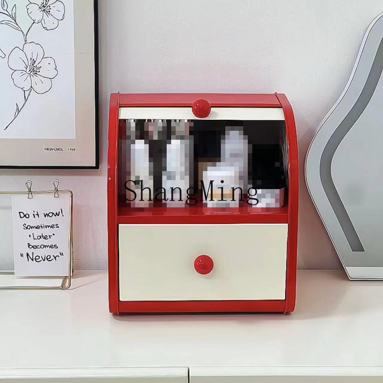 

SM New Storage Box Desktop Large Capacity with Lid Jewelry Finishing Box Multifunctional Double-layer Storage Box