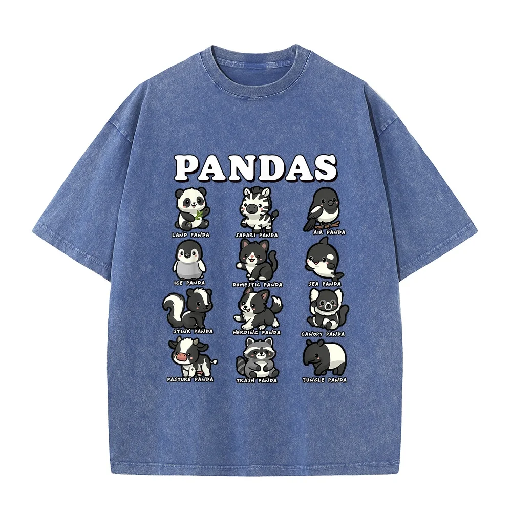 Kawaii Pandas Animal Puns Funny Cute Parody Animals T-Shirt Tee Shirt Personnalisé Designer Man T Vintage Multi Color 100