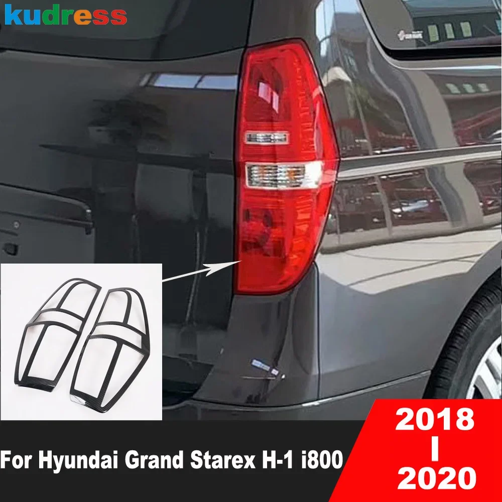 

Для Hyundai Grand Starex H-1 i800 2018 2019 2020 карбоновый задний фонарь автомобиля, крышка лампы, накладка на рамку заднего фонаря, аксессуары