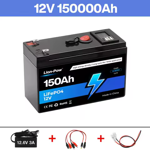 Heavy-Duty Lithium Battery 12V 150Ah LiFePO4 Battery, Engineered for Solar Battery Trolling Motors, RVs, and Solar Setups
