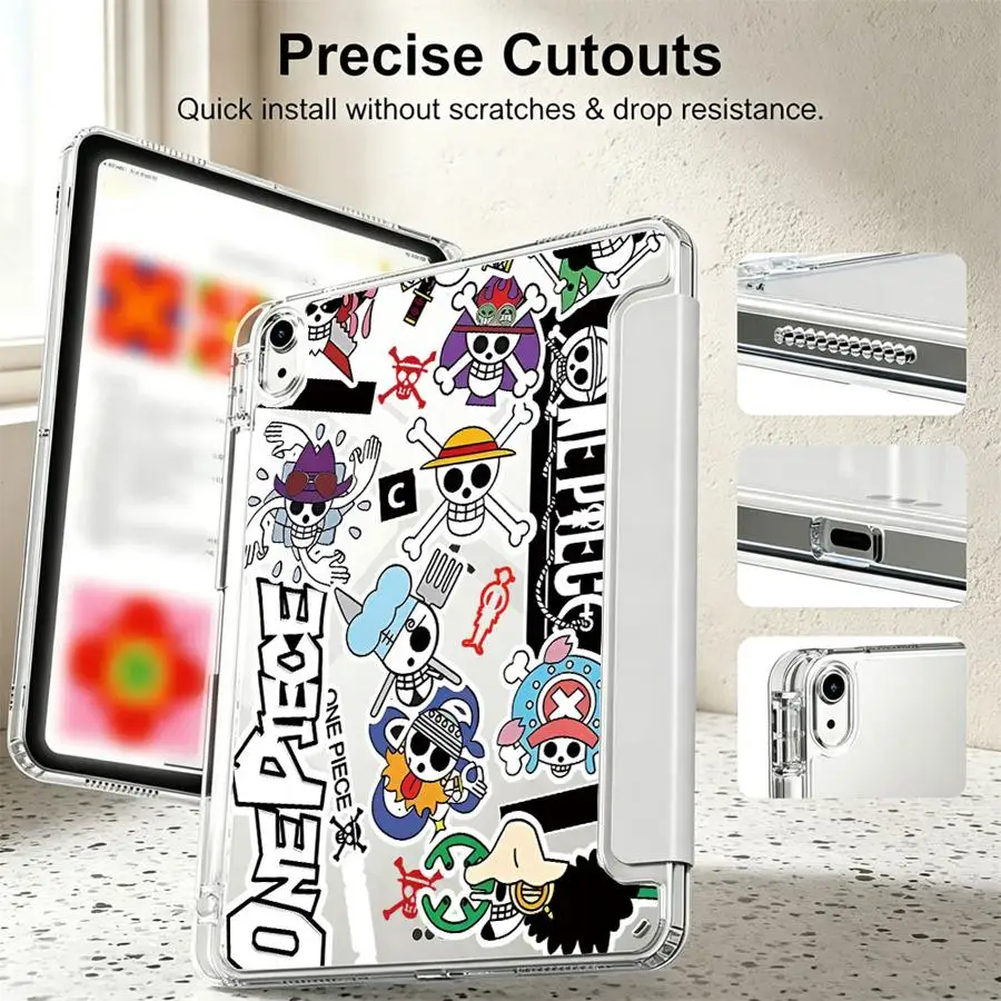 Tablet Case For iPad Air 8 M2 M3 3 Pro 13 2025 2026 Mini 7 6 5 11th 9th 12th 10th Gen With Pen Slot Cover One P-Piece Zoro