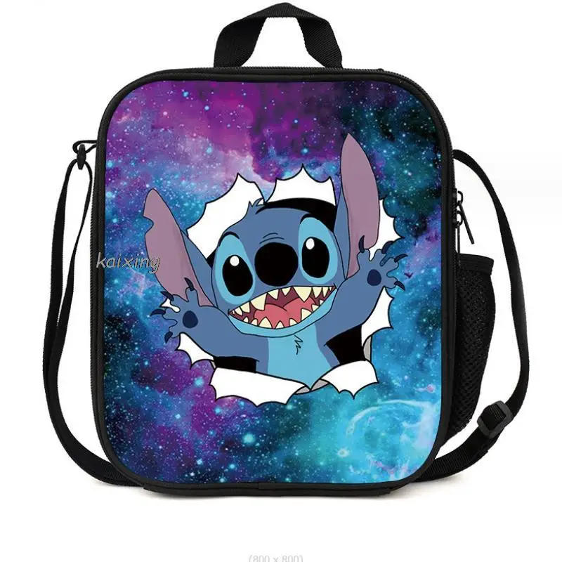 Hot Lilo And Stitch Women Insulated Lunch Bag Tote Thermos Cooler Food Pranzo Box for Kids Boy Girls Best Gift