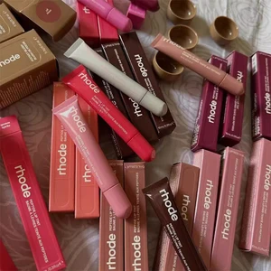 Rhode Makeup Roti Panggang Baru Perona Pipi Krim Perona Pipi Tongkat Lip Gloss Casing Ponsel untuk iPhone Lipstik Espresso Raspberry COKELAT ASIN INS 8 festival penjualan terbaik a cannes - №