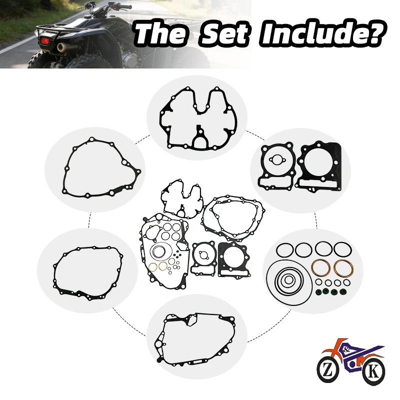 Motorcycle Engine Cylinder Cover Gasket Kit For Honda TRX400EX Fourtrax 1999-2001 Sportrax 400EX TRX400X Sportrax Replacement
