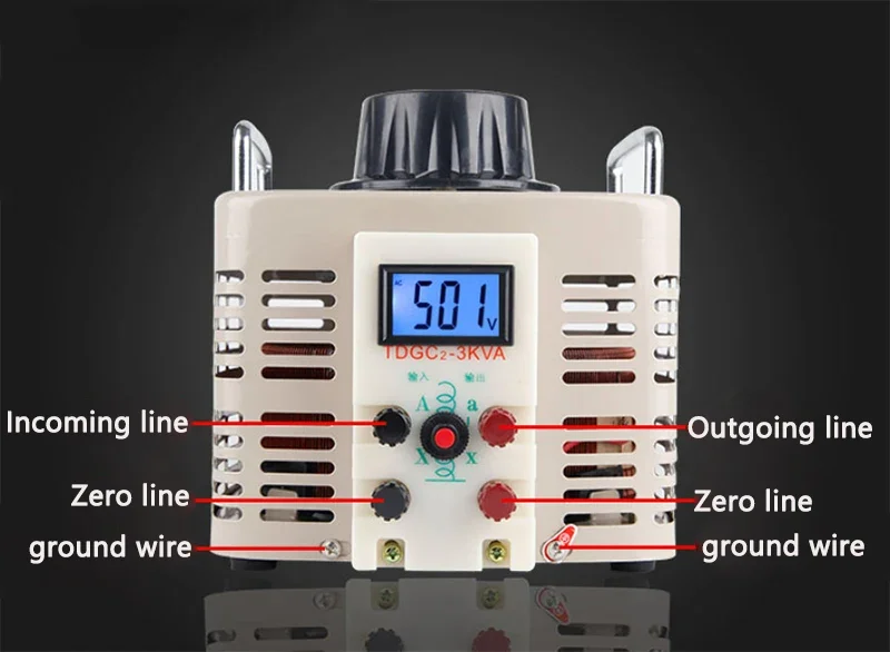 Input 220V Single-Phase Voltage Regulator AC Step-Up Power Supply TDGC2-3KVA Output 0-500V Adjustable Transformer 3000W