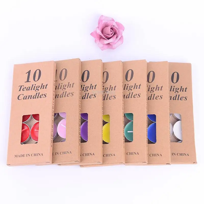 10Pcs Candle Confession Proposal Birthday Lacquer Wax Particle Special Aromatherapy Smokeless Round Tea Wax