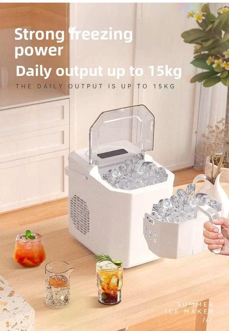 Huikang 220V Mini-Eismaschine, automatische Schnellgefrier-Rund-Eismaschine für den Einsatz in der Küche zu Hause und beim Camping LYH – Detail 10
