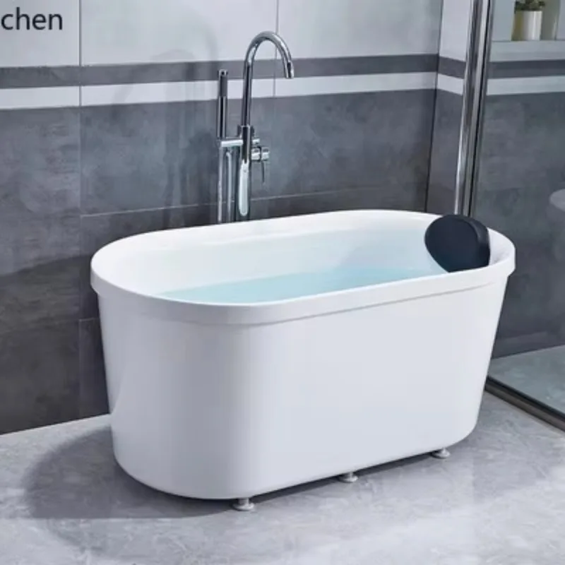 installation-free bathtub small apartment movable independent acrylic bathtub