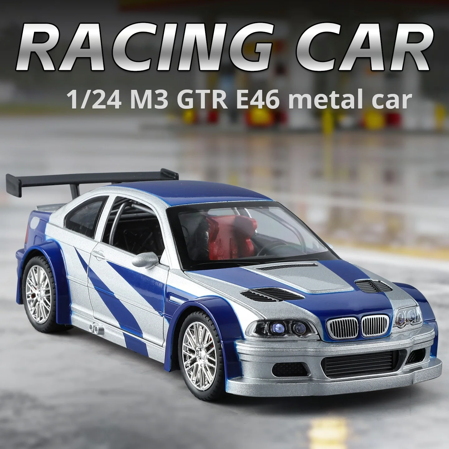ミニカー Kyoshi 1/18  M3 GTR Street 京商 ミニカー | 販売終了: KYOSHO 1/18 BMW M3 GTR STREET (E46) Blue