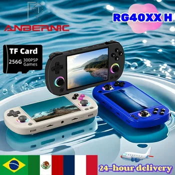 ANBERNIC RG40XX H Retro Handheld Game Console Video Player 4.0 inch IPS Screen Linux 5G WIFI Bluetooth 256G 300+ PSP Games Gift