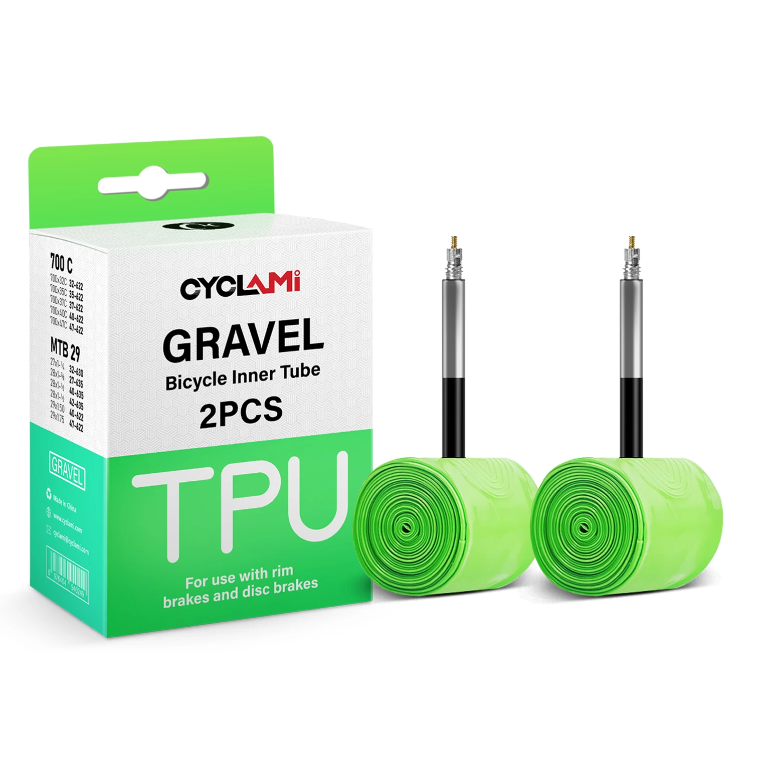 AliExpress 2 Pcs CYCLAMI Ultralight Road MTB 29 Bike TPU Inner Tube Tire French Valve 45mm For Gravel 700C 32C 35C 37C 40C 47C Super Light