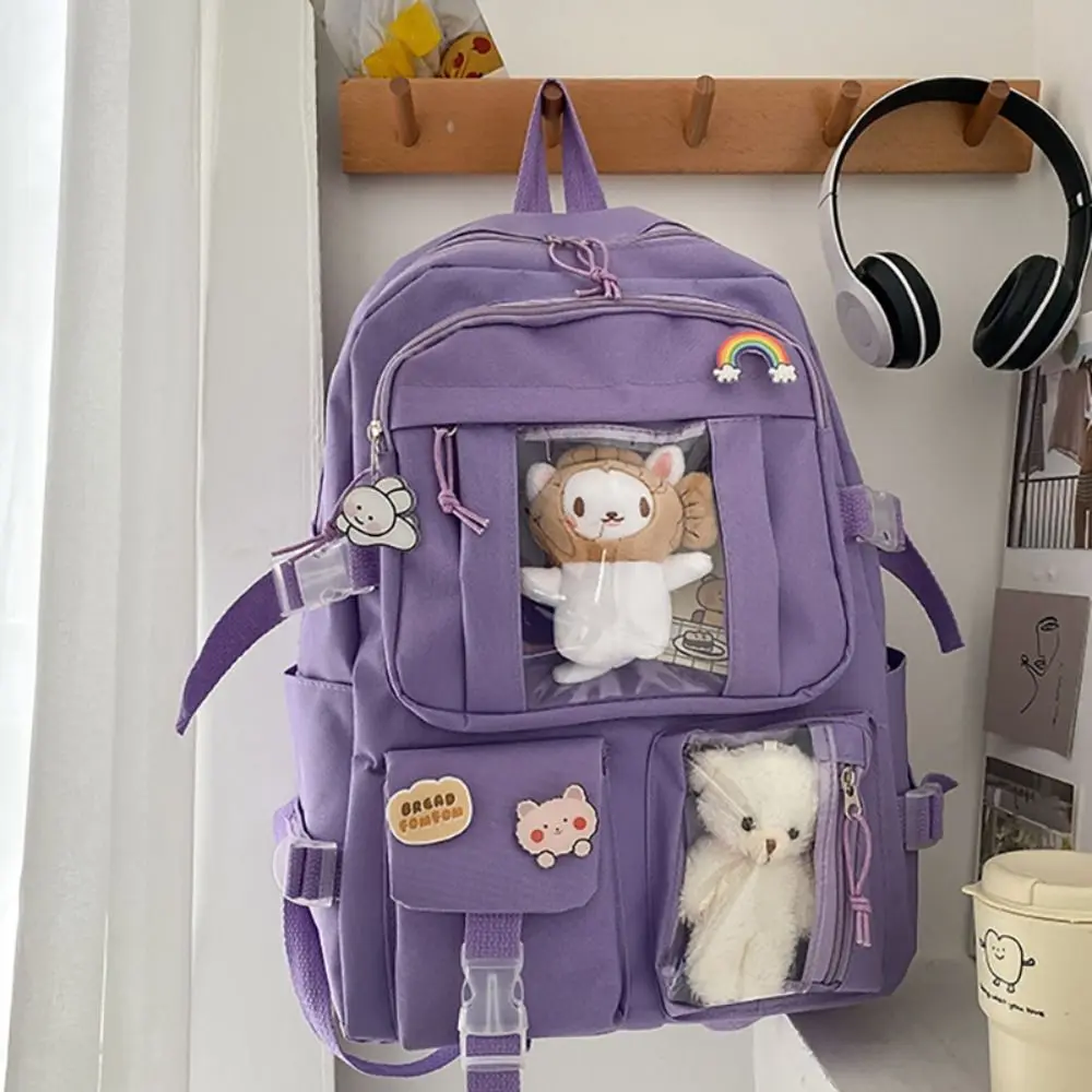 다기능 방수 책 가방, 나일론 대용량 학교 가방, 대학생 여행 가방