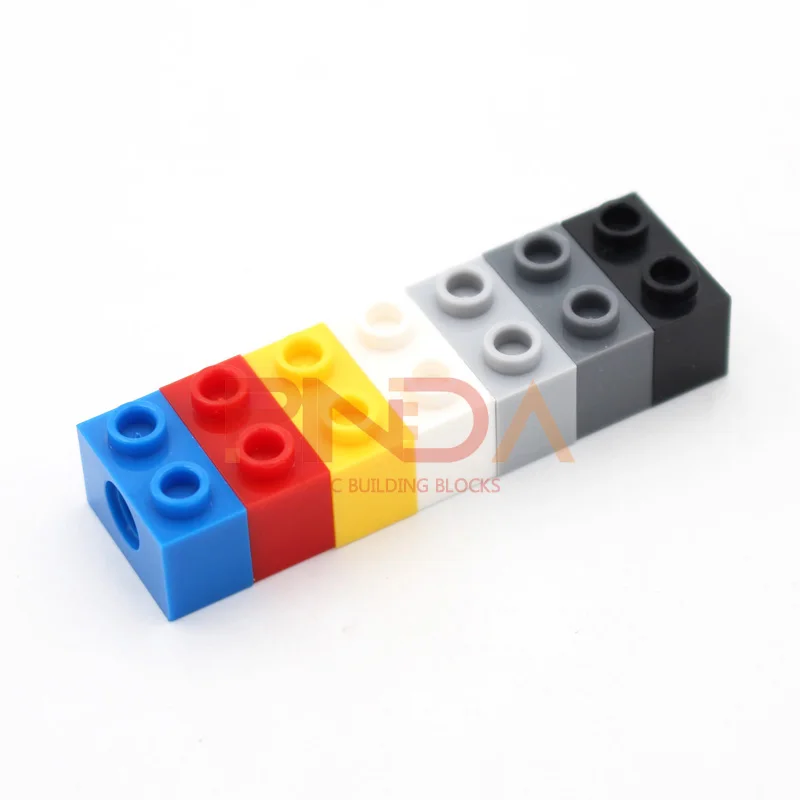 50PCS MOC 3700 1x2 With Hole Building Blocks Kit High-Tech Connector House Bricks Educational DIY Toys Children Birthday Gifts