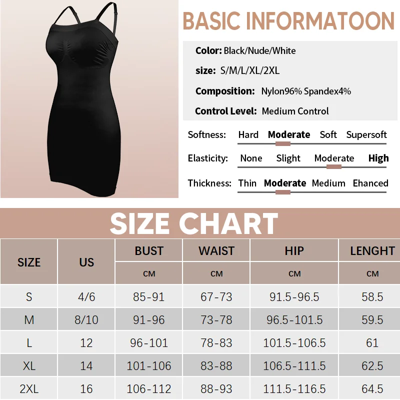 Women Shapewear Strapless Tube Slip Dress Mini Bodycon Dresses for Women Seamless Tanks Top Dress Slimming Underwear Corsets