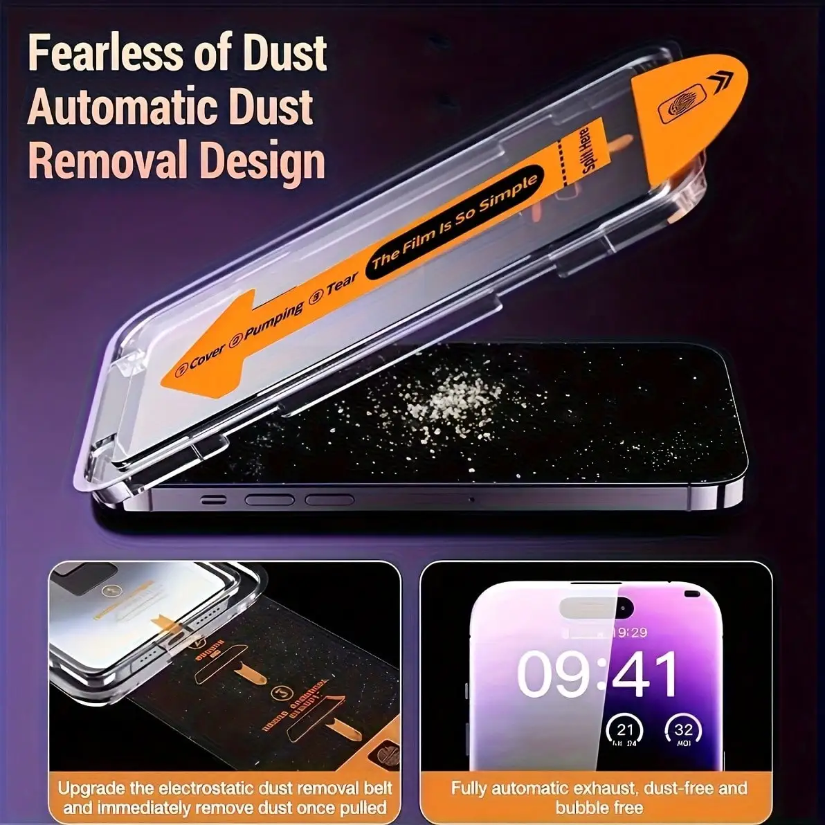 3 قطع واقي شاشة من الزجاج المقوى عالي الدقة متوافق مع هاتف IPhone 17 Pro Max/17 Air/16 Pro Max/16 Pro/16 Plus/16E/16/15 Pro