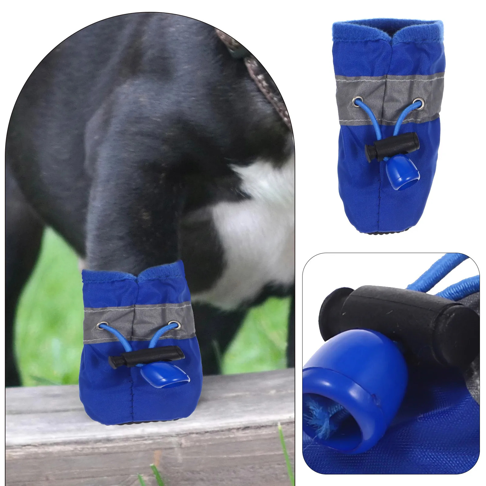 

4 pcs Dog Boots Waterproof Paw Protectors for Small Dogs Booties Soft Sole AntiSlip Shoes Hiking Outdoor Use Keep Paws Dry Clean
