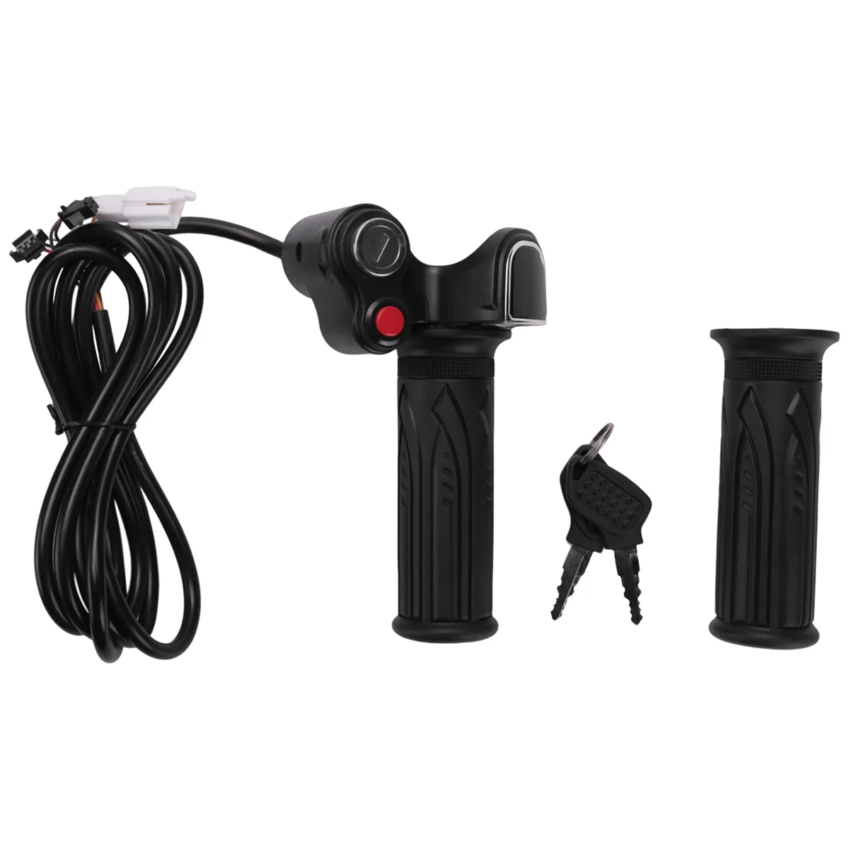 60V Gas Handle Twist Throttle with Battery Indicator&Latching Switch&Lock/Key Electric Scooter Bicycle MTB