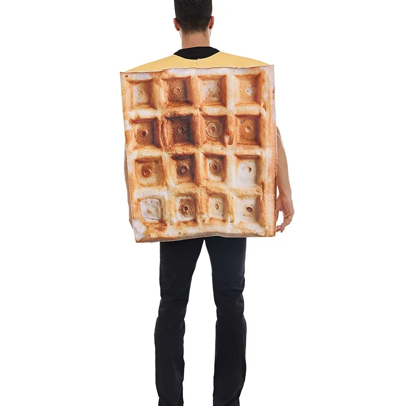2025 nuevo disfraz de comida divertida de Halloween Wfle Pancake Bar Par actuación ropa étnica para mujer disfraz de escenario producción china