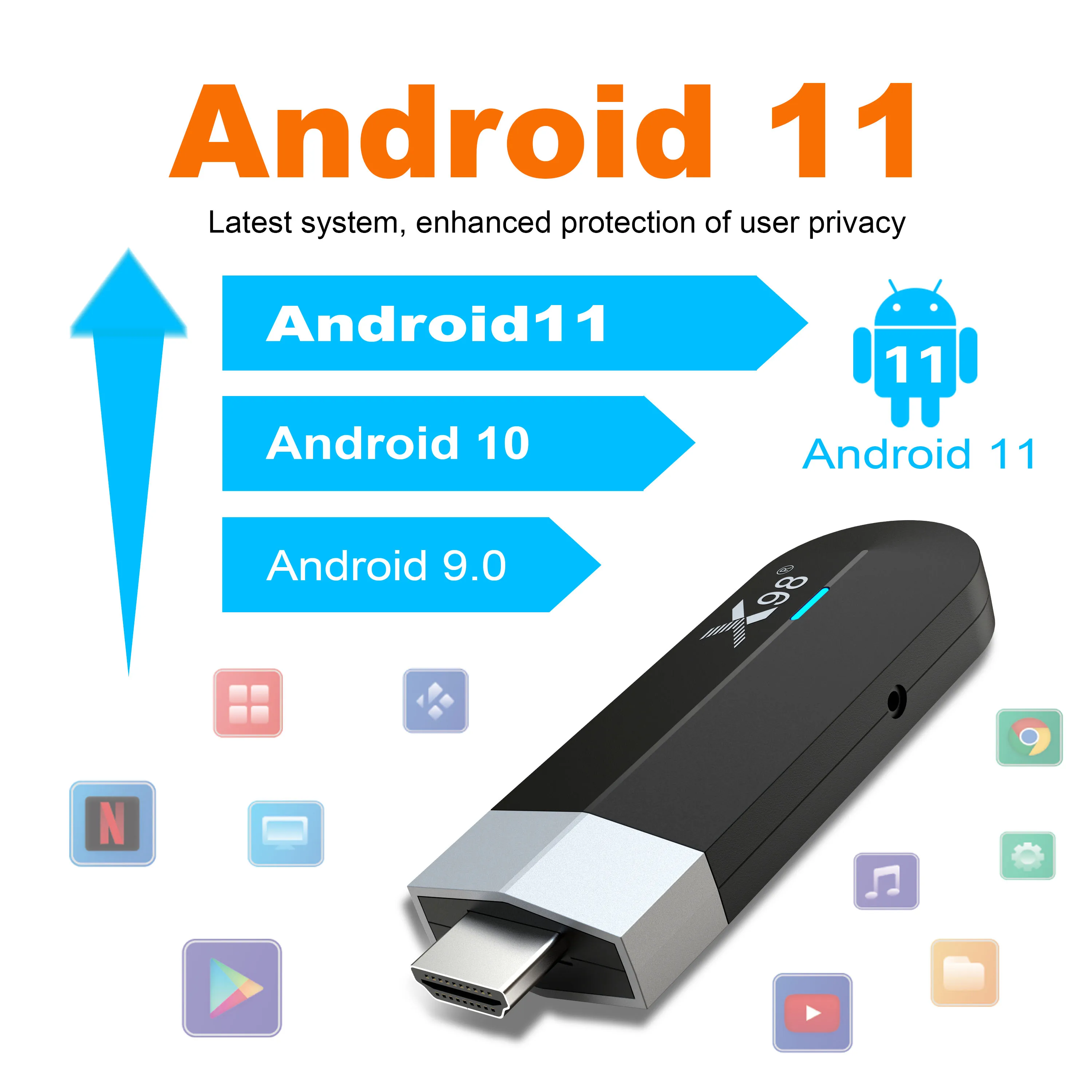 Android 11 TV dongle X98 S500 Amlogic S905Y4 Quad Core 4G 32G AV1 4K BT Dual Wifi X96q MINI 2G 16G vs x96 s400