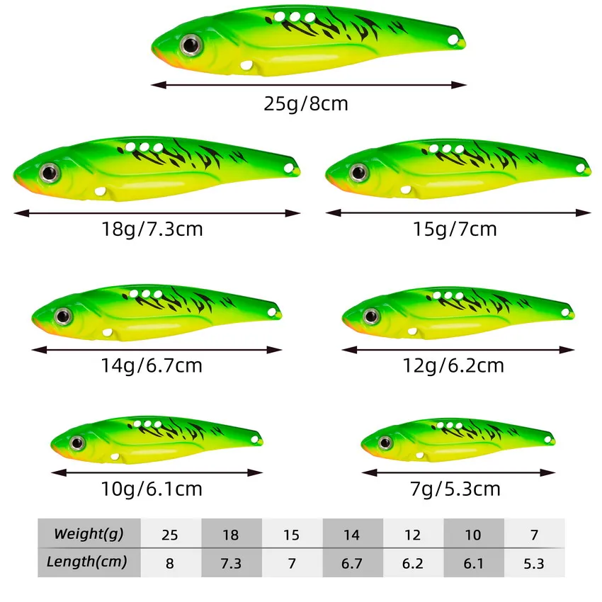 Señuelo Vibe metálico con ojos 3D – Hundimiento para black bass y lucio - imagen 5