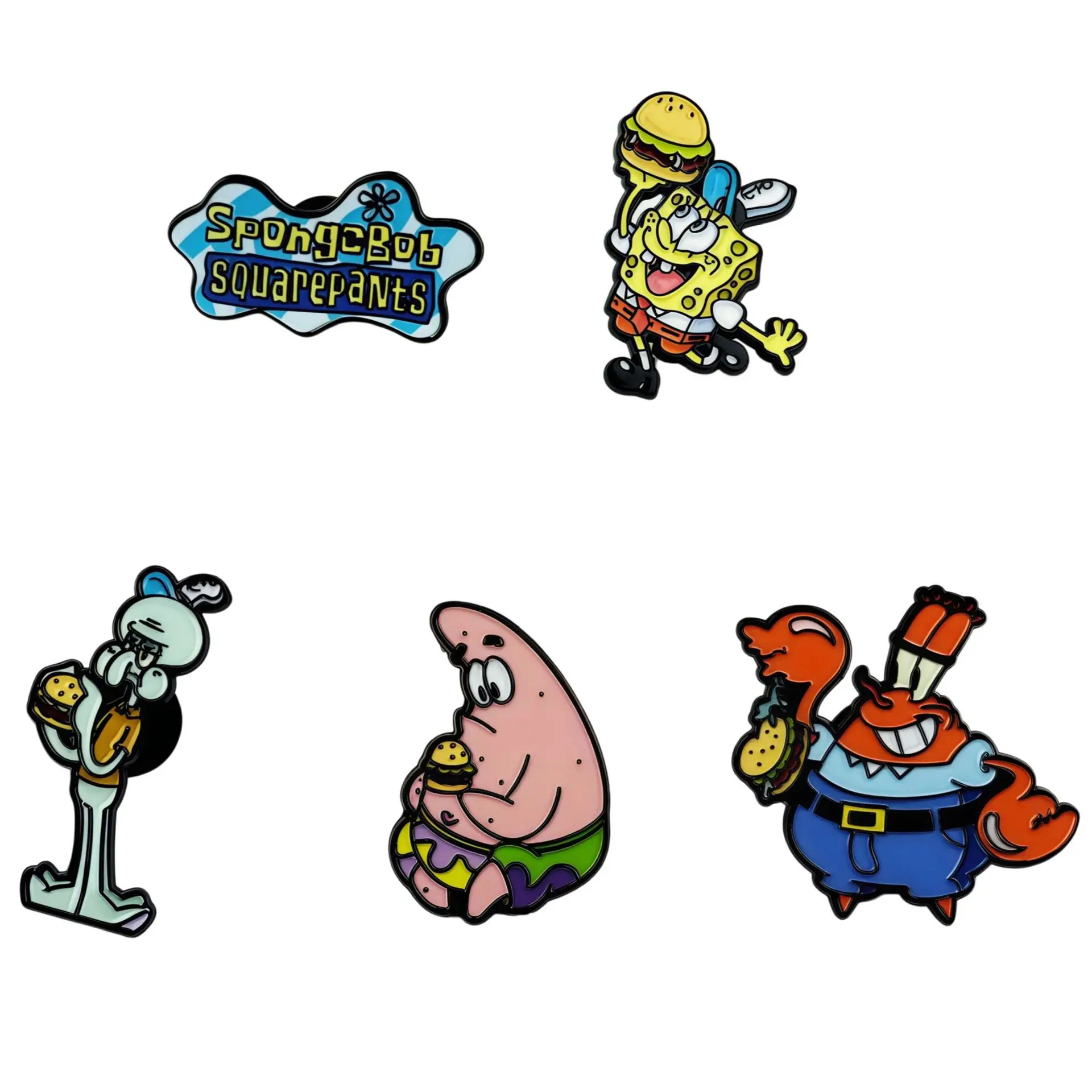 

SpongeBob SquarePants New Cartoon Metal Brooch Design Creative Personality Badge Versatile Decorative Accessories
