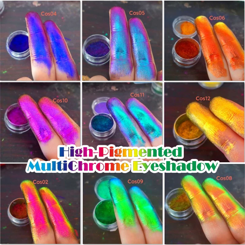 1-słoik Duochrome Chameleon brokat do paznokci holograficzny Shinging Chameleon pocieranie pigmentów o wysokim połysku kameleon Manicure pył