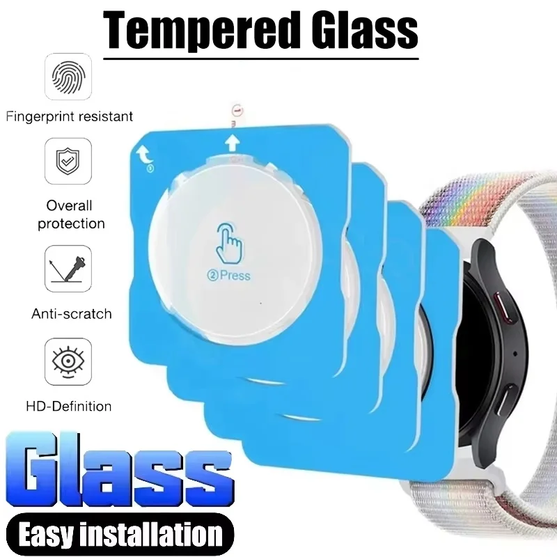 1-5Pcs Tempered Glass Watch Face Protector For Samsung Galaxy Watch 7/7 Ultra 40/44/47mm Easy Installation Anti-Scratch Film Kit